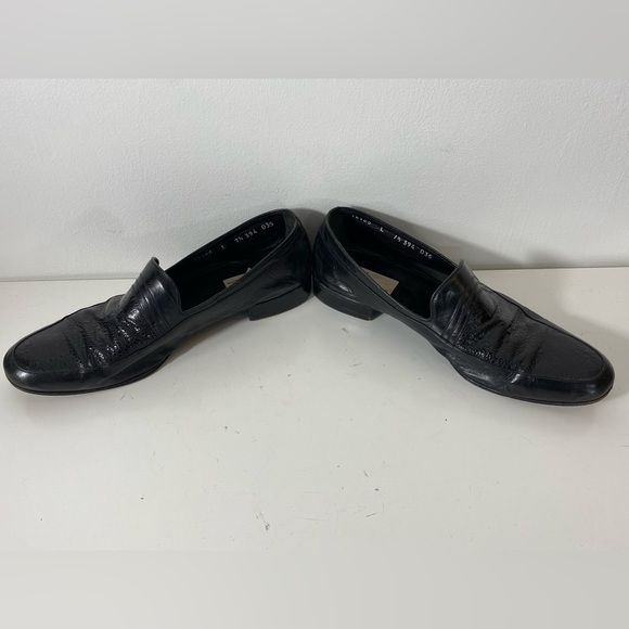 Moreschi Made in Italy Black Leather Loafer Mens Dress Shoes Size 7.5 - Picture 6 of 10